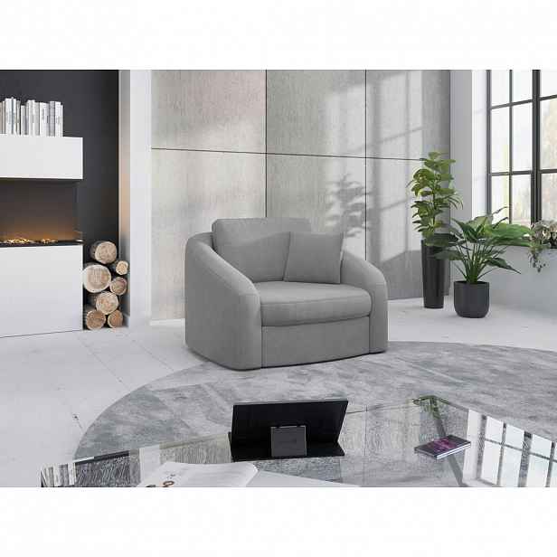 Sit & More KŘESLO, textil, šedá