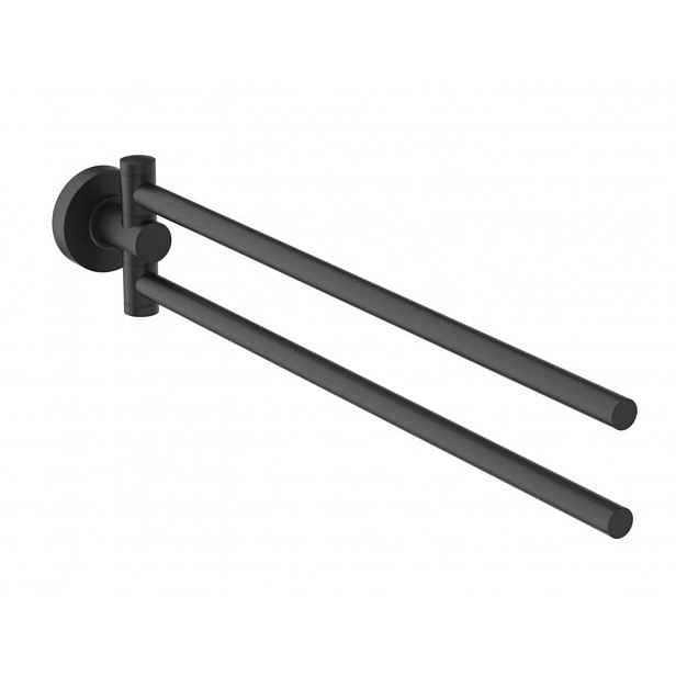 Ideal Standard IOM - Držák ručníků, otočný, délka 37 cm, hedvábná černá A9131XG