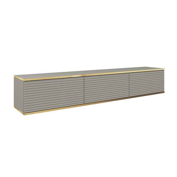 Piaski Závěsný televizní stolek Oro MDF 175 cm šedý/zlatý