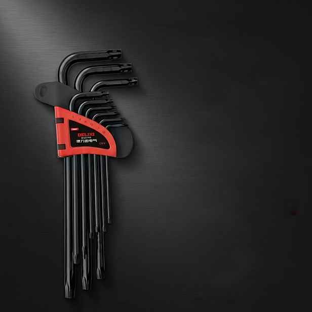 TEMU Sada prodlužovaných šestihranných bitů Torx, prodlužovaný hvězdicový klíč z oceli , design proti vyjmutí s otvory, specializovaný na vyjímání a