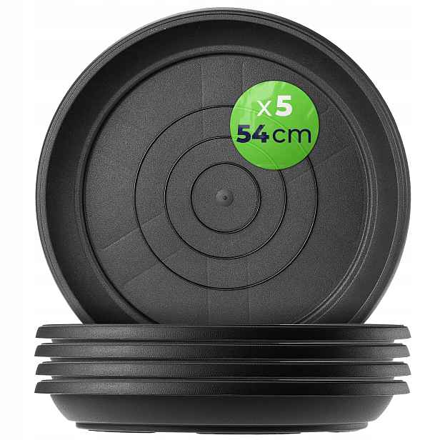 5 x Podstavec Pod Květináč 54 cm Podstavce Antracit Kulatý Set