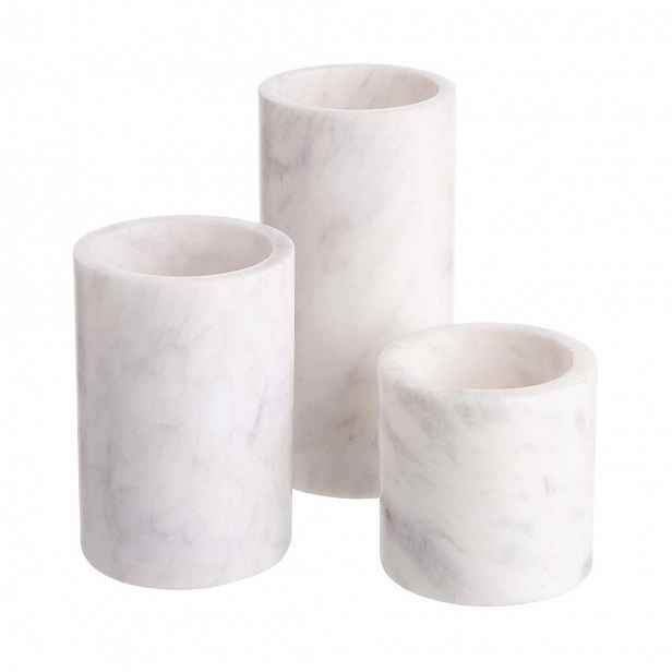 Butlers MARBLE Sada svícnů na čajovou svíčku 3 ks