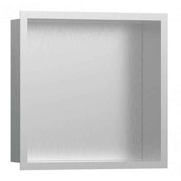 Hansgrohe XtraStoris Individual - Výklenek do stěny s designovým rámem, 30x30x10 cm, kartáčovaná nerez 56097800