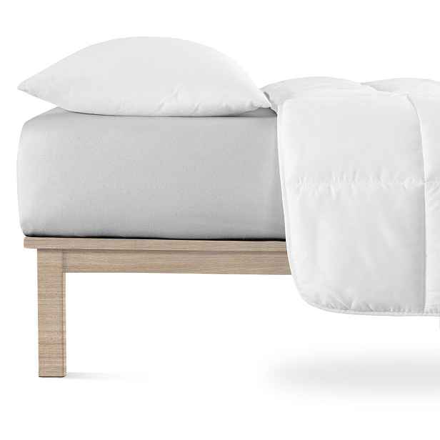 Světle šedé napínací prostěradlo jersey 180x200 cm Boxspring – Andrea Simone