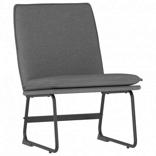 vidaXL Křeslo tmavě šedé 52 x 75 x 76 cm textil