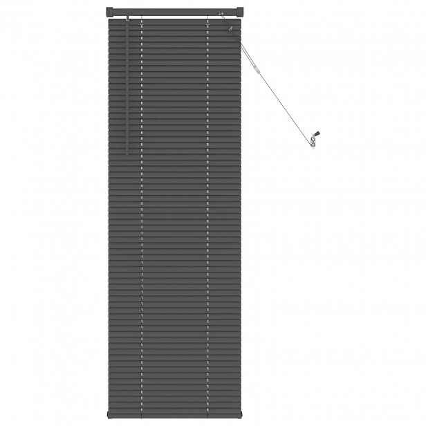 vidaXL Venet školní žaluzie Stříbrně šedá 150 x 60 cm 25 mm PVC