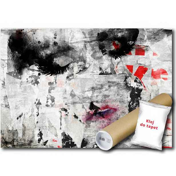 Vinylová Fototapeta Graffiti Zeď Tvář 152x104