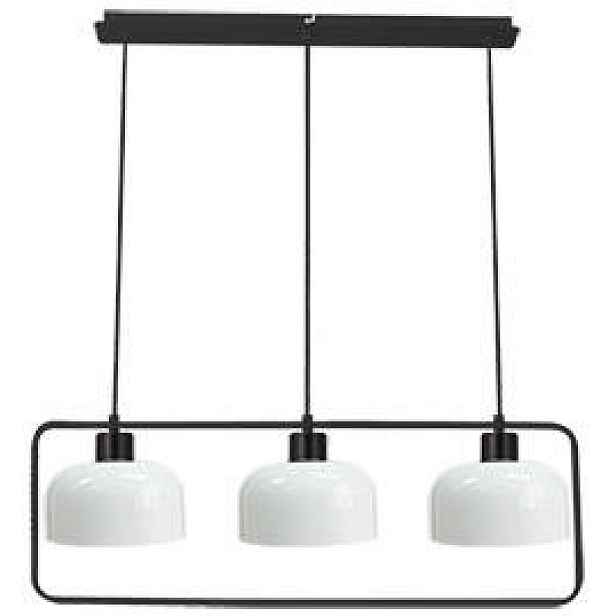 Závěsná lampa Zodiac černá 3x40W E27 bílé stínidlo