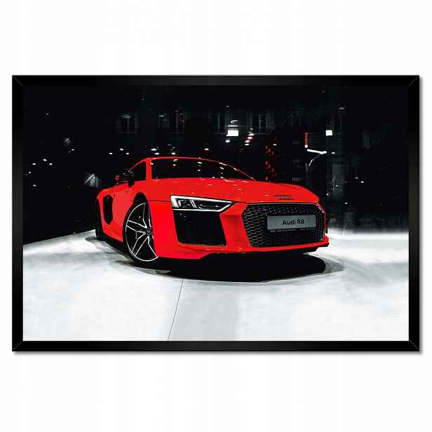 Plakáty v rámu 60x40 Červené Audi Audica R8