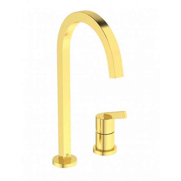 Ideal Standard Gusto - Dřezová baterie, 2-otvorová instalace, kartáčované zlato BD423A2