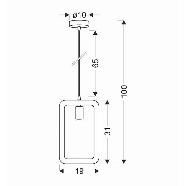 Ostor závěsné svítidlo černá+béžová 1x40W E27