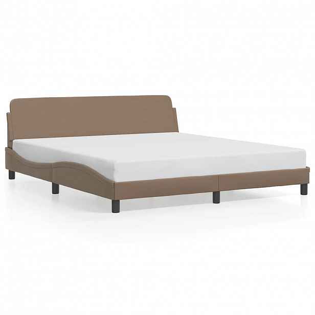 vidaXL Rám postele Dover cappuccino 180x200 cm umělá kůže