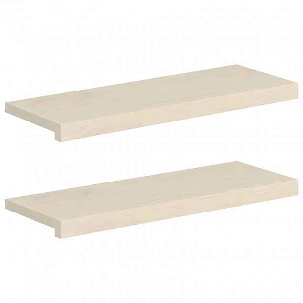 vidaXL Schodové nášlapy 2 ks 80 x 25 x 2 cm Bílá Masivní dubové dřevo