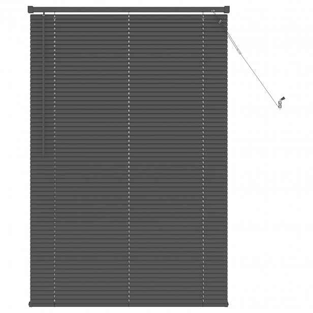 vidaXL Venet školní žaluzie Stříbrně šedá 150 x 70 cm 25 mm PVC