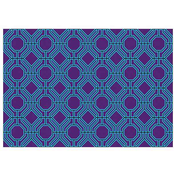 Fototapeta Geometrie tyrkysová fialová abstrakce postavy 200x140 lepidlo