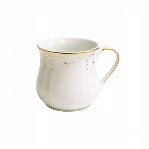 Hrnek/szolka Giesche Gold 500 ml|Barva Bílá|Porcelán Bogucice