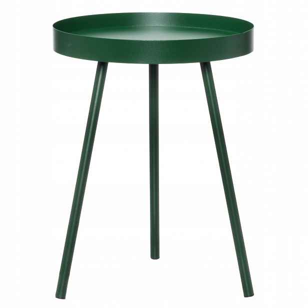 Kovový konferenční stolek Todi, Ø 30 x 40 cm, tmavě zelený