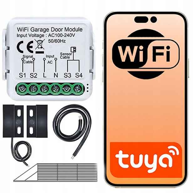 Ovladač pro garážová vrata Wifi bezpotenciálový Senzor Tuya
