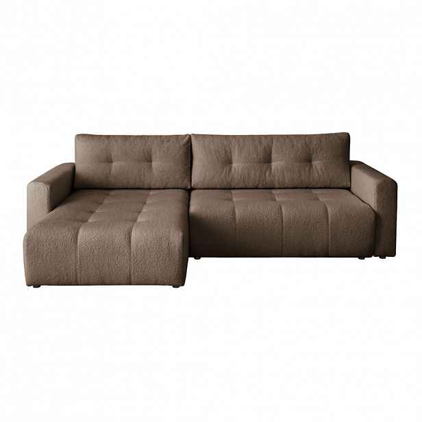 Fedve ROHOVÁ SOFA WALONGO s funkcí spaní, Hnědá