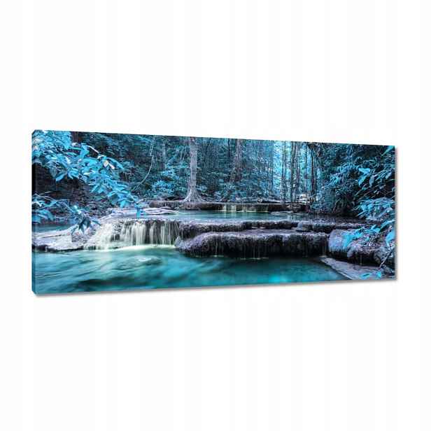 Obrazy 100x40 Erawan Modrý vodopád