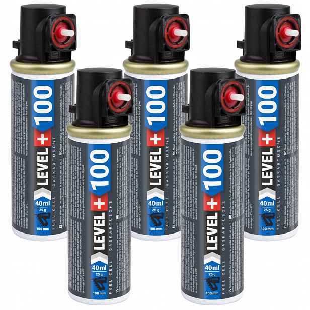Plyn LEVEL+100 pro plynové hřebíkovačky 100 mm 40 ml 25 g 5 ks