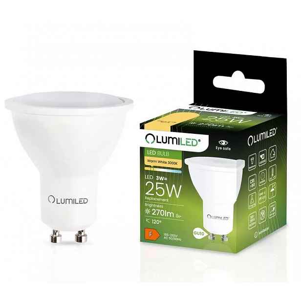 Žárovka Lumiled Led GU10 3W 270LM 120ST. CB