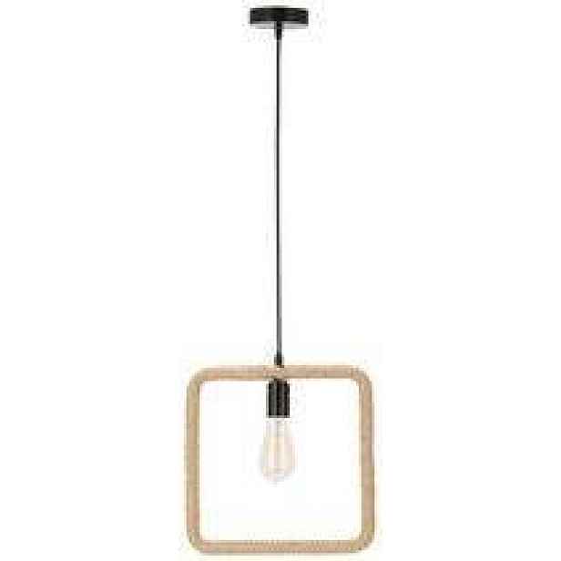 Závěsná lampa Quadro černá+béžová 1x40W E27