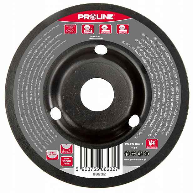 Proline Šikmý kotouč, struhadlo typ B 125 mm, jemné zuby
