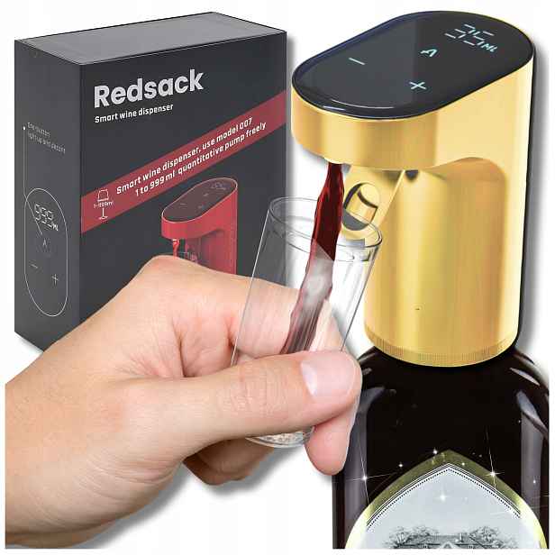 Redsack Premium Elektrický dávkovač/nalévač na víno, vodku, whisky a nápoje Wp 007