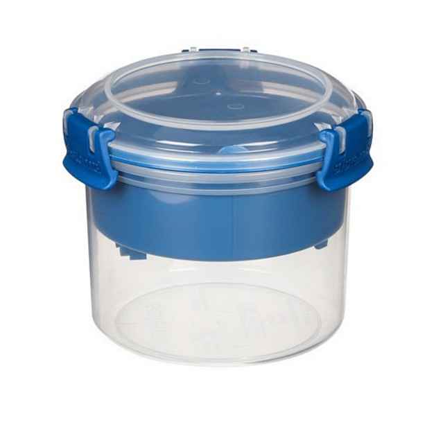 SISTEMA Krabička na jogurt a müsli, 2 komory+lžíce, SISTEMA, 530ml, mix barev Barva krabiček SISTEMA: Modrá