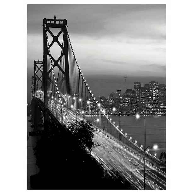 Tapeta Most San Francisco v noci panorama města světla styl 206x275 lepidlo