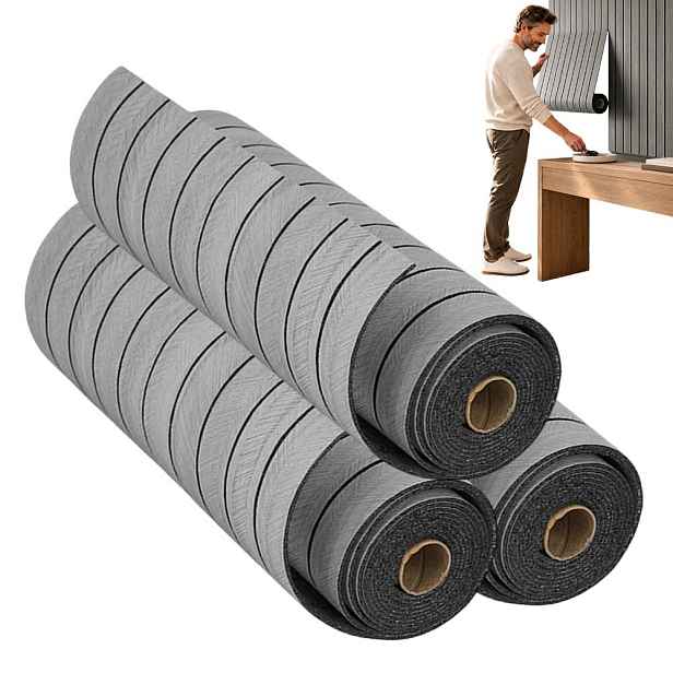 Tapeta na zeď Samolepicí 3D Dub 300x40 cm 3 mm Světle šedá Pvc Tlumící