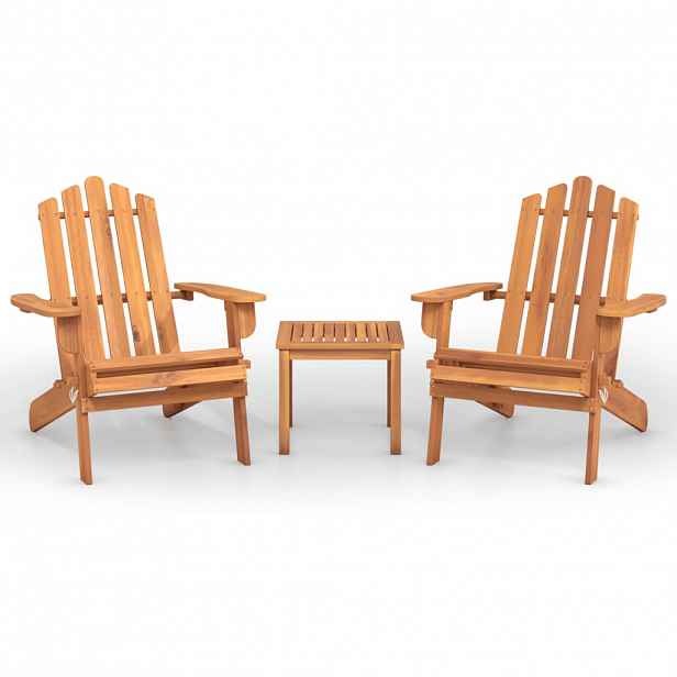 vidaXL 3dílná sada zahradního nábytku Adirondack masivní akácie