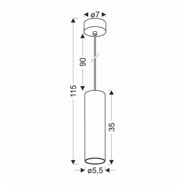 Závěsná lampa Conti černá 1x15W GU10 černá+dřevěné stínidlo