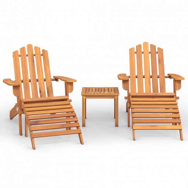 vidaXL 3dílná sada zahradního nábytku Adirondack masivní akácie