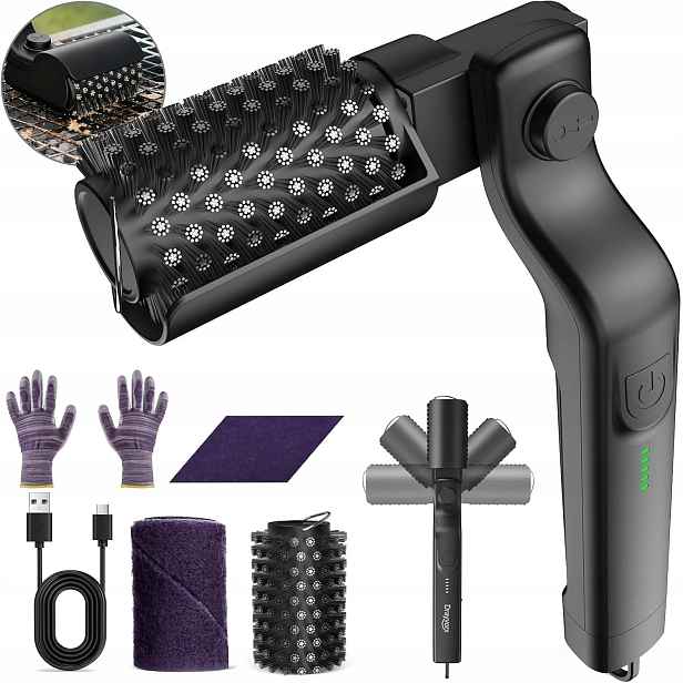 Elektrický Kartáč Na Gril, 3 Rychlosti Čištění, Odolný