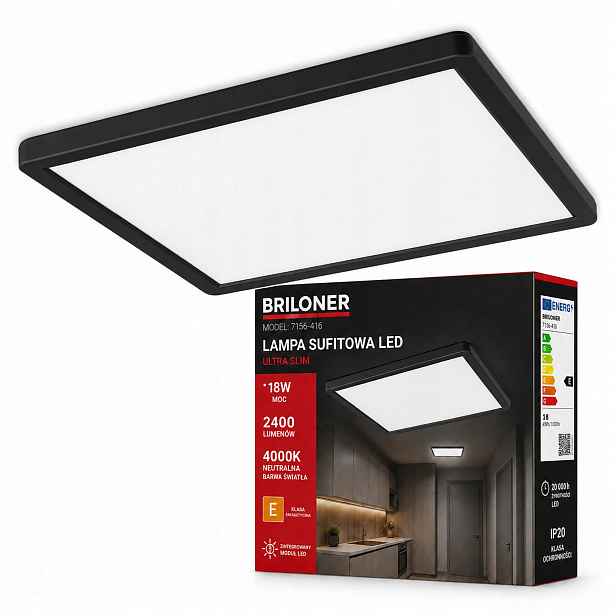 stropní svítidlo Led 18W 2400lm barva Neutrální stropní svítidlo moderní ultra slim