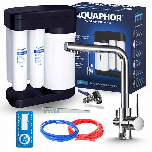 Třícestná Kuchyňská Baterie Chrom A Filtr Reverzní Osmózy Aquaphor Morion