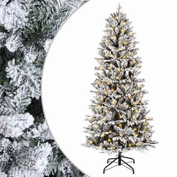 vidaXL Umělý Skládací Vánoční Strom 150 cm 150 LED Teplá bílá PVC a PE
