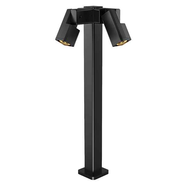 Zahradní lampa Salvia 29x80cm černá 2x35W GU10 IP65