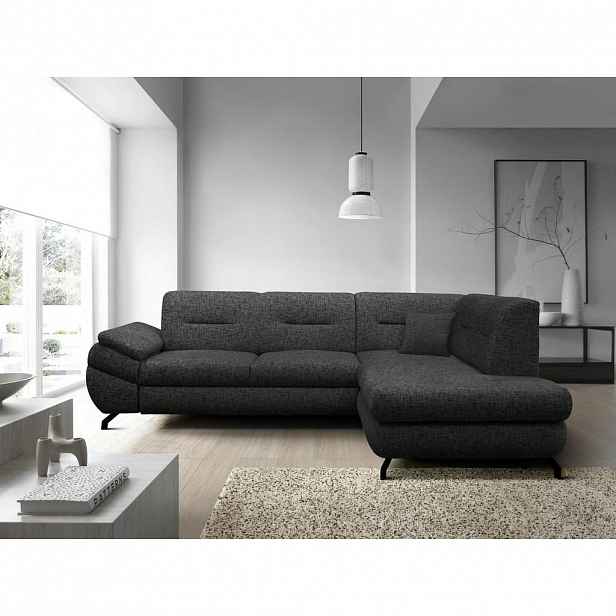 MID.YOU ROHOVÁ SEDAČKA, textil, tmavě šedá