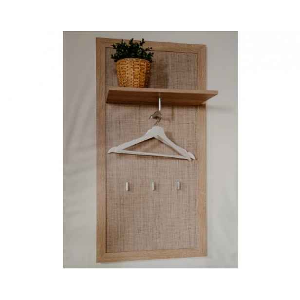 Předsíňový šatní panel Bali, dub sonoma/výplet