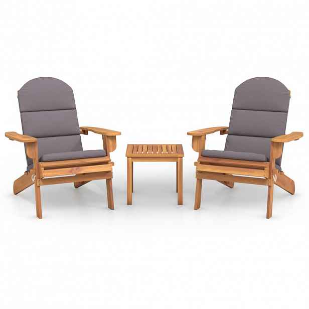 vidaXL 3dílná sada zahradního nábytku Adirondack masivní akácie