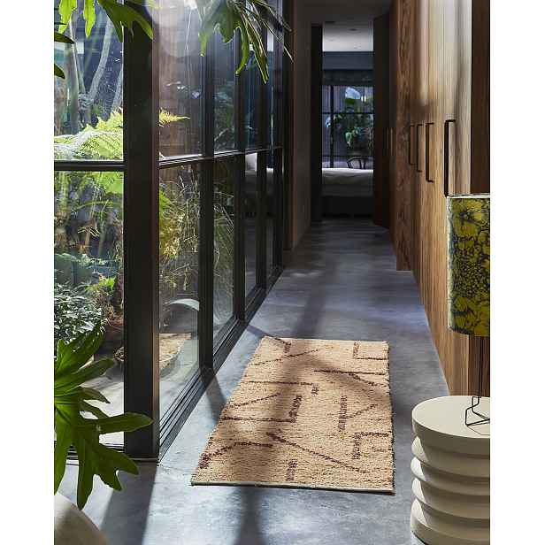 Broskvový ručně tkaný bavlněný koberec / běhoun Woven - 70*200cm HKLIVING