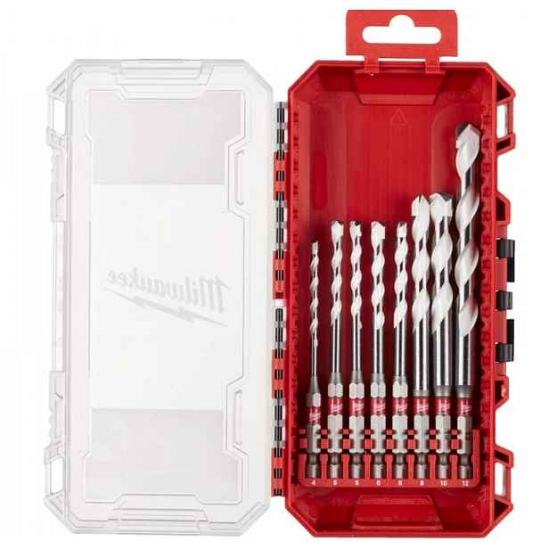 Milwaukee Sada univerzálních vrtáků Shockwave, 4-12 mm, 8ks