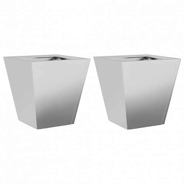 vidaXL Zahradní truhlíky 2 ks 30 x 30 x 30 cm pozinkovaná ocel