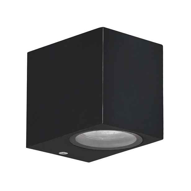Zahradní fasádní lampa Nerium, krátká kostka, 9,2x8cm, černá, 1x35W, GU10, IP44