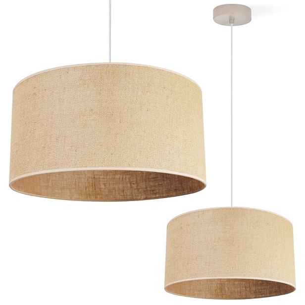 Závěsná Stropní Lampa Lustr S Jutovým Stínidlem, Boho, Béžová, Do Ložnice