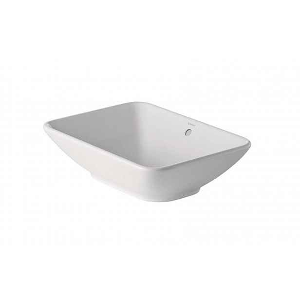 Duravit Bacino - Umyvadlo na desku, 55x42 cm, s přepadem, bez otvoru pro baterii, DuraShield, bílá 033452AA00