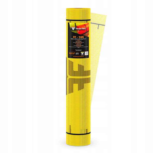 Fasádní síť 165 g 4×4 mm 110 cm Etics – žluté skleněné vlákno